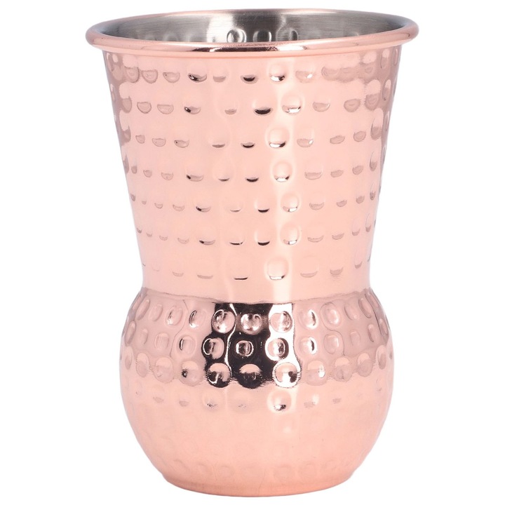 Cana cocktail 380ml réz bevonatú, kalapált megjelenésű, rózsaarany színű