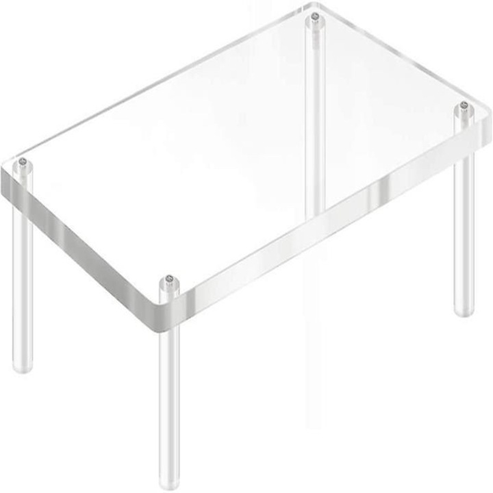 Akril monitorállvány, ergonomikus, átlátszó, 3 hüvelyk, 40 lbs