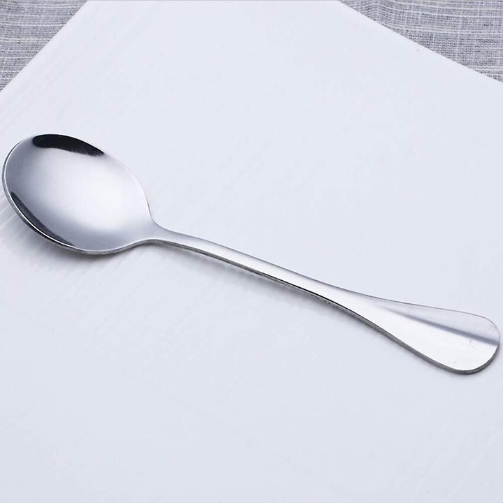 Set 6 linguri supa inox rezistent, lucios, 19 cm