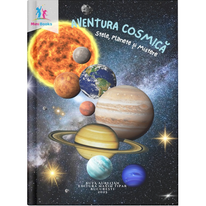 Minibooks Carte interactiva cu sunete si povesti - Aventura Cosmica - Stele, Planete si Mistere
