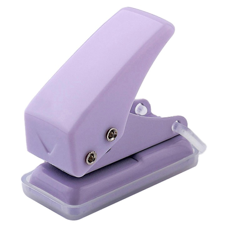 Perforátor papír mini 1 lyuk lila 6mm 12mm