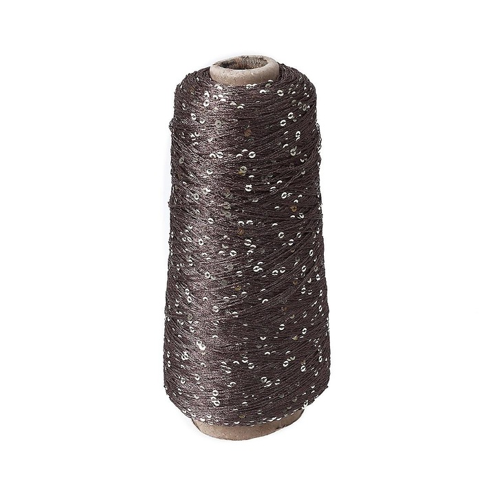 Pamut fonal flitterekkel, horgolt, 18x6x7cm, arany