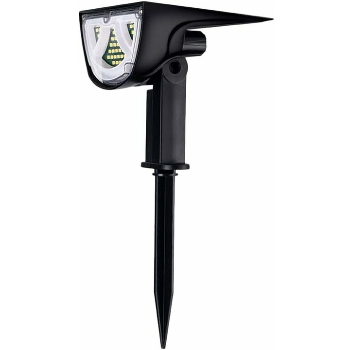 Lampa solara de perete decorativa LED pentru gradina si curte, alba, exterior