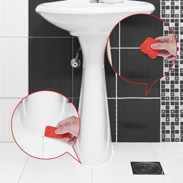Set 4 raclete silicon rosu pentru etansare 10x5cm