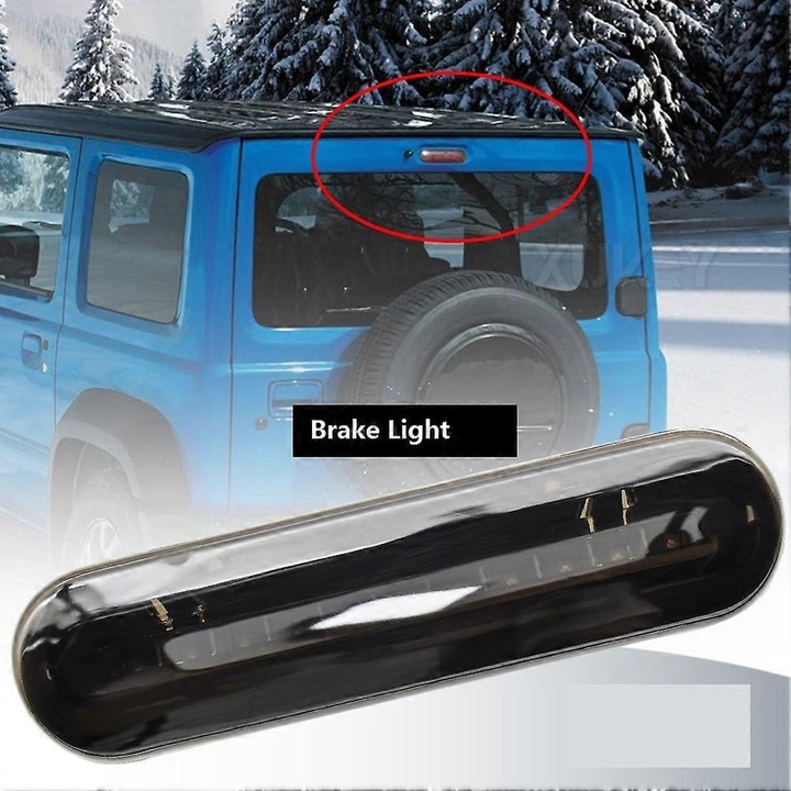 Központi LED féklámpa, magasra szerelhető, fekete, 12V, ABS, 1 db