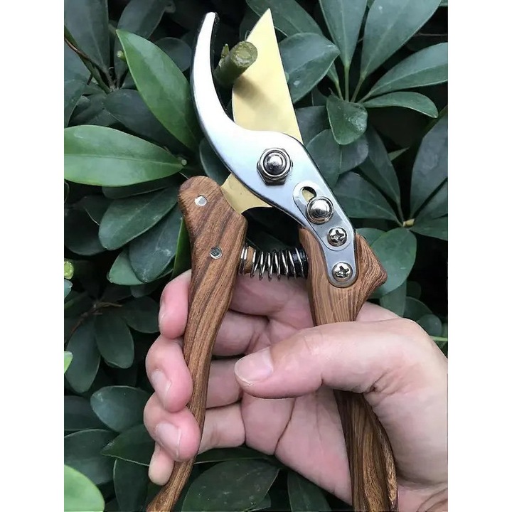 Kerti olló, magas széntartalmú acél, tartós, 20cm