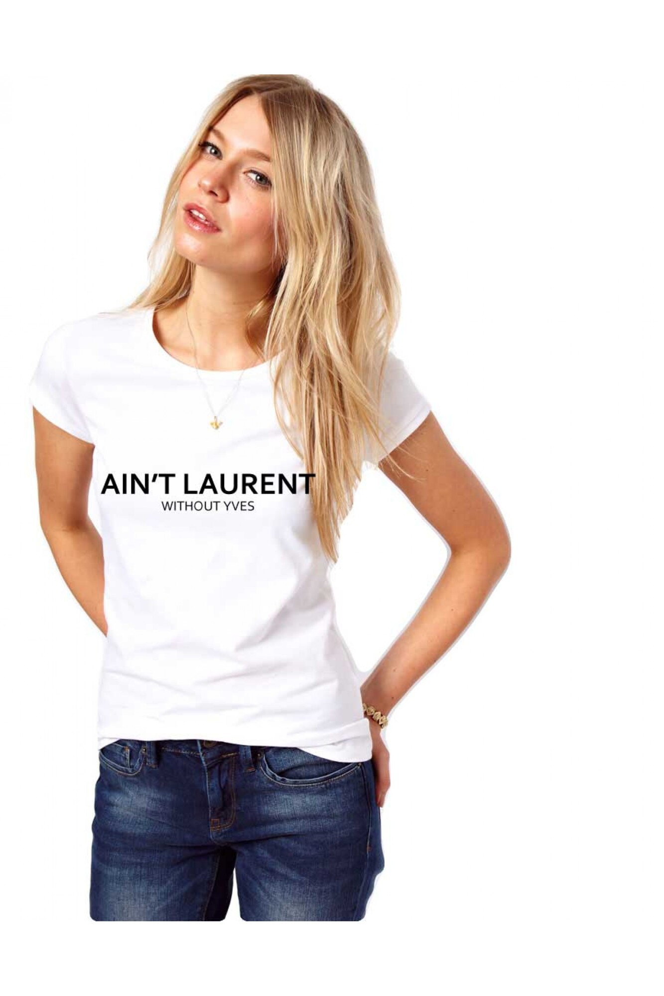 Tricou Ain't L. without Y. - Alb, XL