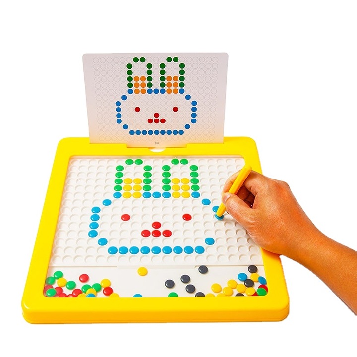 Montessori Mágneses Rajztábla Gyermekeknek, Magnetic Drawing Board, Újrafelhasználható Oktató Játék, Kognitív Fejlődés, Kreativitás és Finommotorika, Ajándék 3+ Éveseknek