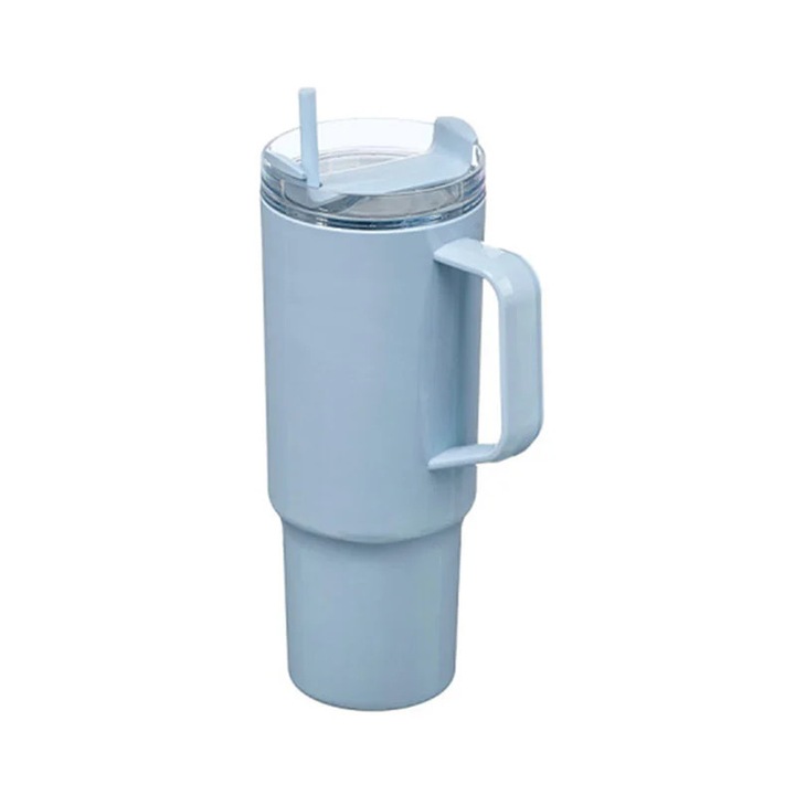 Kinvara pohár, fogantyúval és szívószállal, 1200 ml, kék