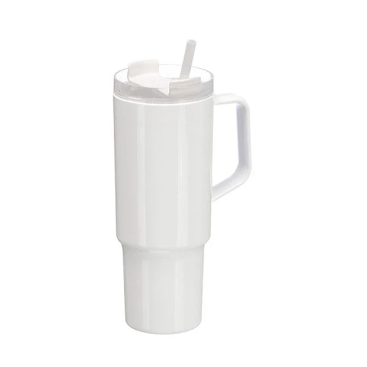 Kinvara bögre, fogantyúval és szívószállal, 1200 ml, fehér