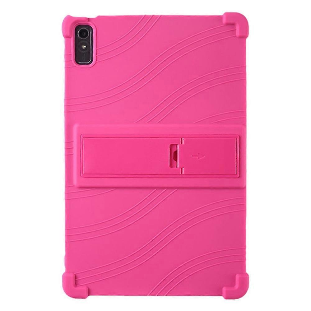 Husa tableta silicon cu suport, colturi intarite, roz, pentru Lenovo Tab P11 Gen 2, 26x18cm