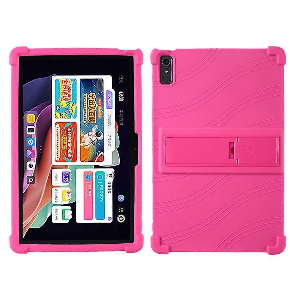 Husa tableta silicon cu suport, colturi intarite, roz, pentru Lenovo Tab P11 Gen 2, 26x18cm