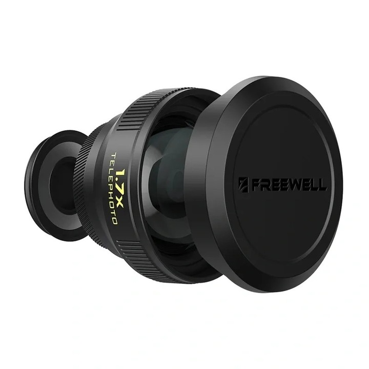 Обектив телеобектив Freewell 1,7x за смартфон, с монтажна рамка 17 мм
