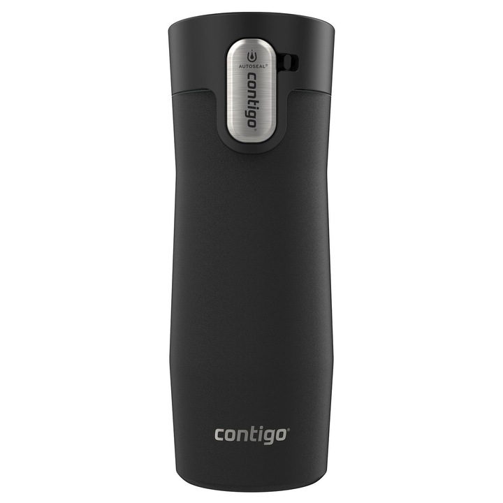 Cana termica Contigo West Loop 3.0 470 ml, Negru Mat