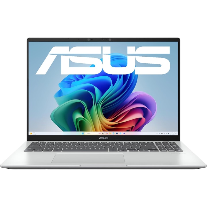 Laptop ASUS Vivobook 16 X1607QA, 16", Snapdragon X X1-26-100, 16 GB RAM, 512 GB SSD, Qualcomm Adreno GPU, Windows 11 Home, Cool Silver