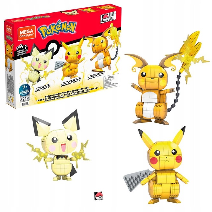 Конструктор Mega Construx Pokemon Pikachu 621 части многоцветен 7+