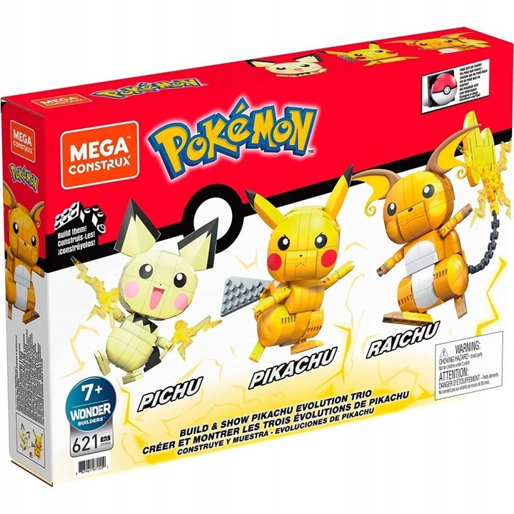 Конструктор Mega Construx Pokemon Pikachu 621 части многоцветен 7+