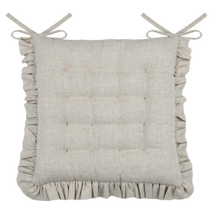 Perna De Scaun Aline 38x38cm, MoftX, Culoare Bej, 19% In 81% Bumbac