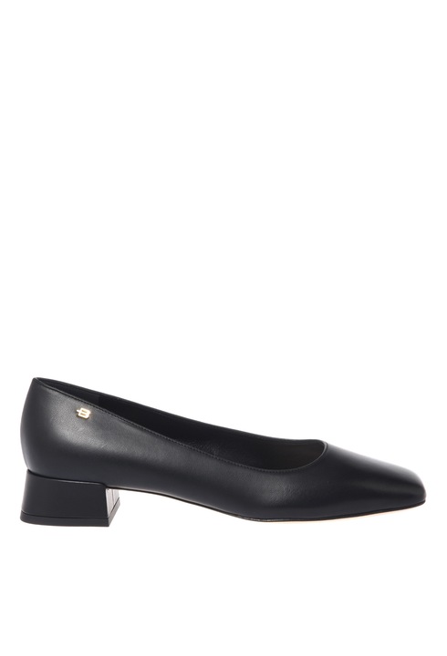 Baldinini, Pantofi de piele cu varf patrat, Negru
