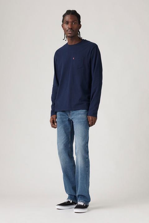 Levi's, 511™ bootcut fazonú slim fit farmernadrág, Azúrkék