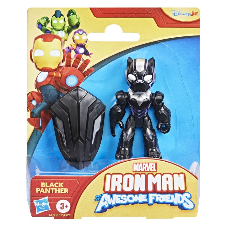 Marvel Iron Man és csodálatos barátai figura, Black Panther, 7, 6cm
