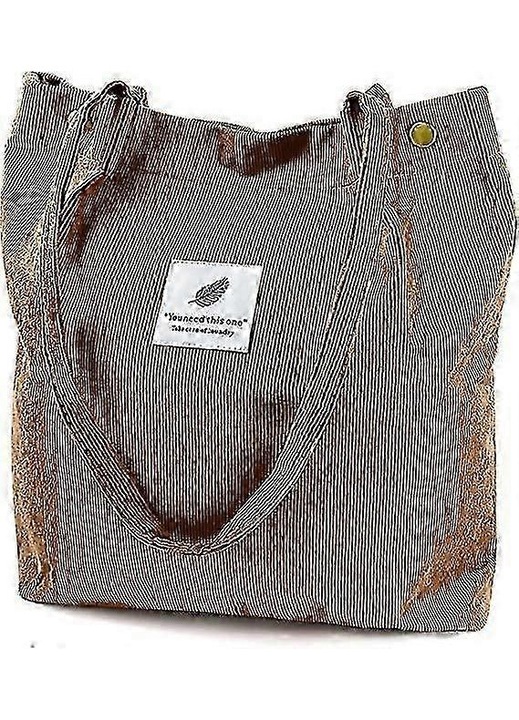 Női kordbársony tote táska, 35x37x11cm, kék