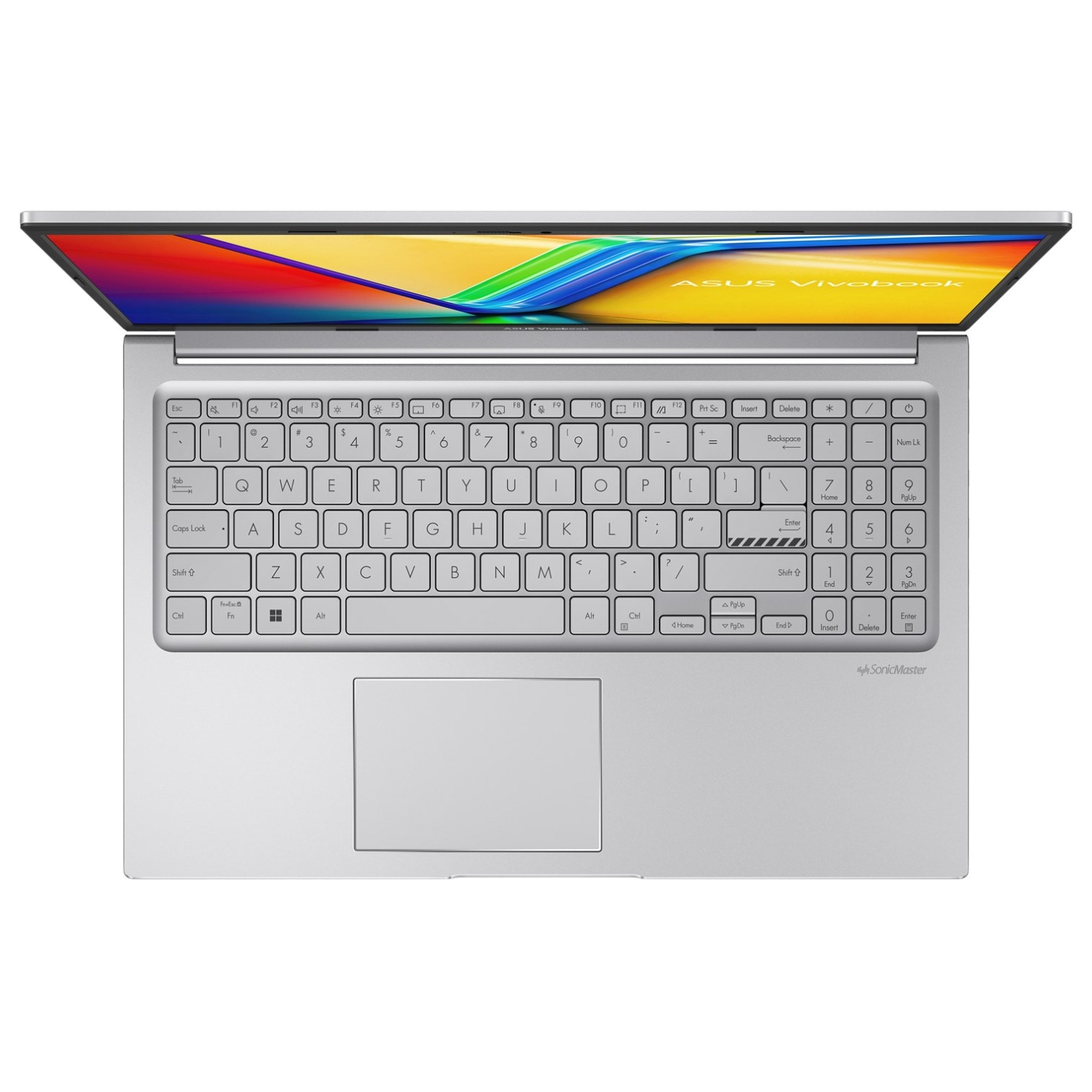 Laptop ASUS VivoBook 15, 15.6" Full HD, Intel® Core™ 7 150U pana la 5.4 GHz, 16 GB RAM DDR4, 512 GB SSD, Intel® Graphics, Windows 11 Home, Cool Silver 512 GB