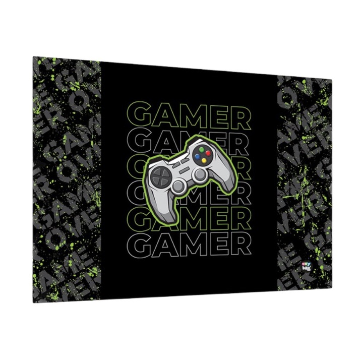 Mapa Protectie pentru Birou, Model Gamer, 60 x 40 cm, din Carton Invelit in Plastic