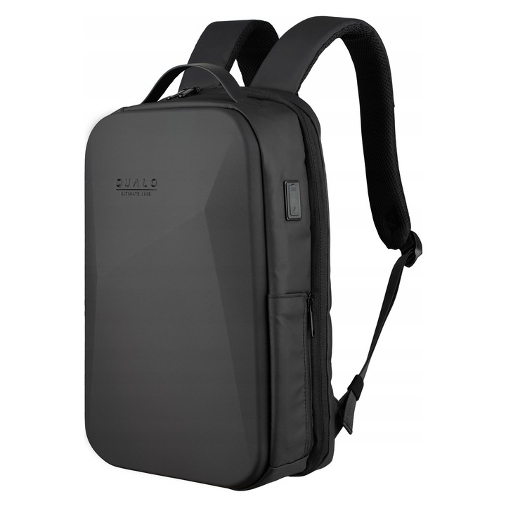 Qualo Ultimate laptop hátizsák, vízálló, USB port, fekete, 15.6inch