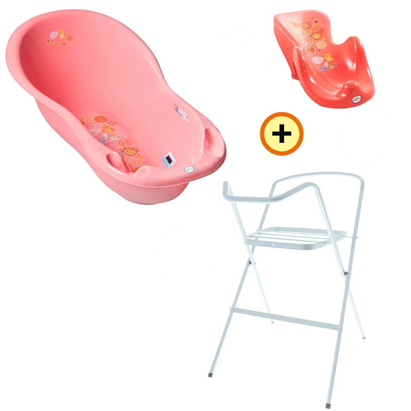 Set cadita Flk Portocaliu 86 cm + suport metalic + suport anatomic cadita