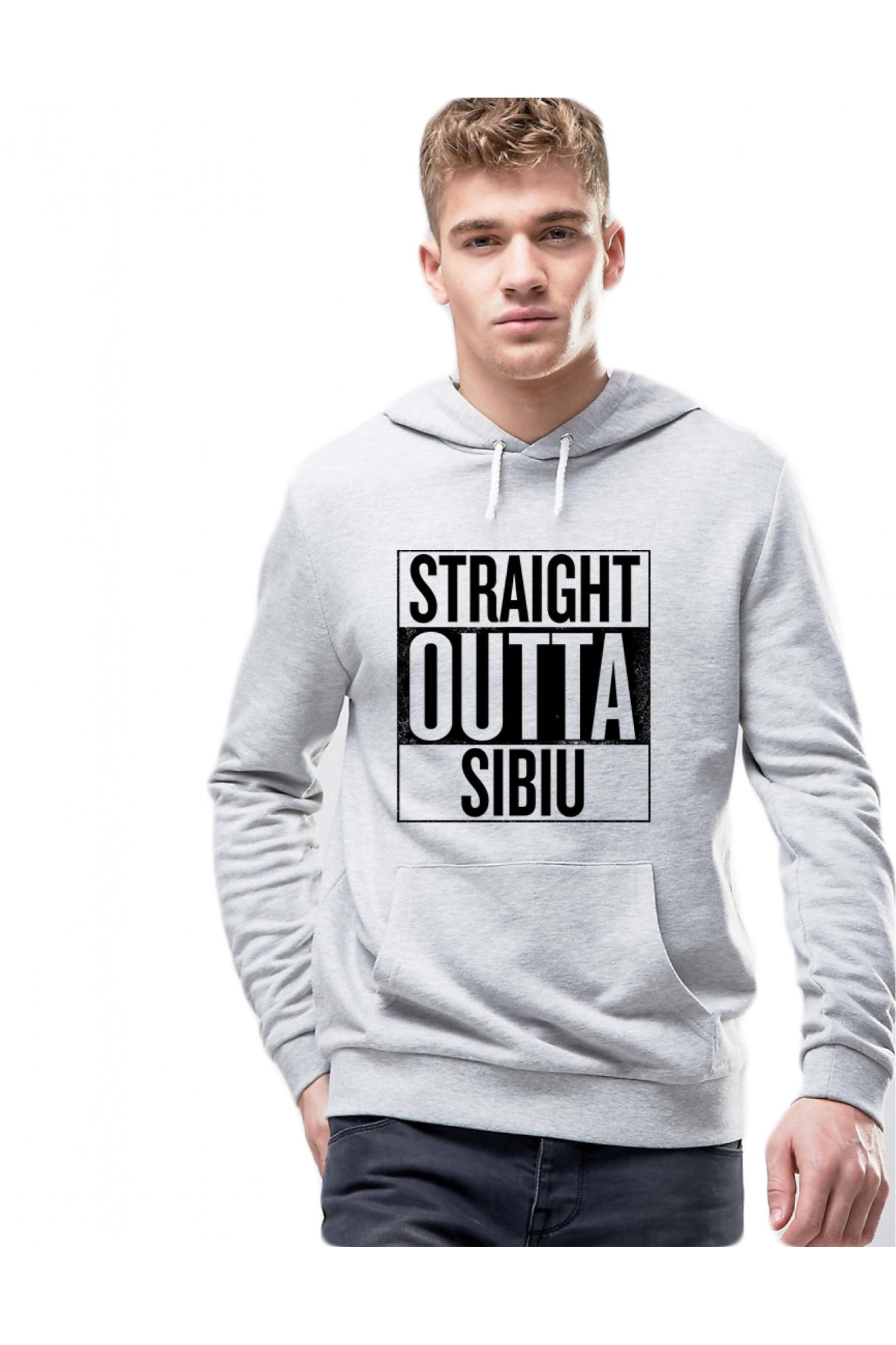 Hanorac Barbati Gri, Straight Outta Sibiu