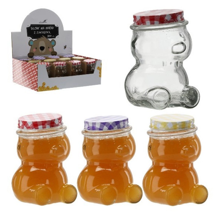 Mackó alakú befőttes üveg 300 ml csavaros tetővel