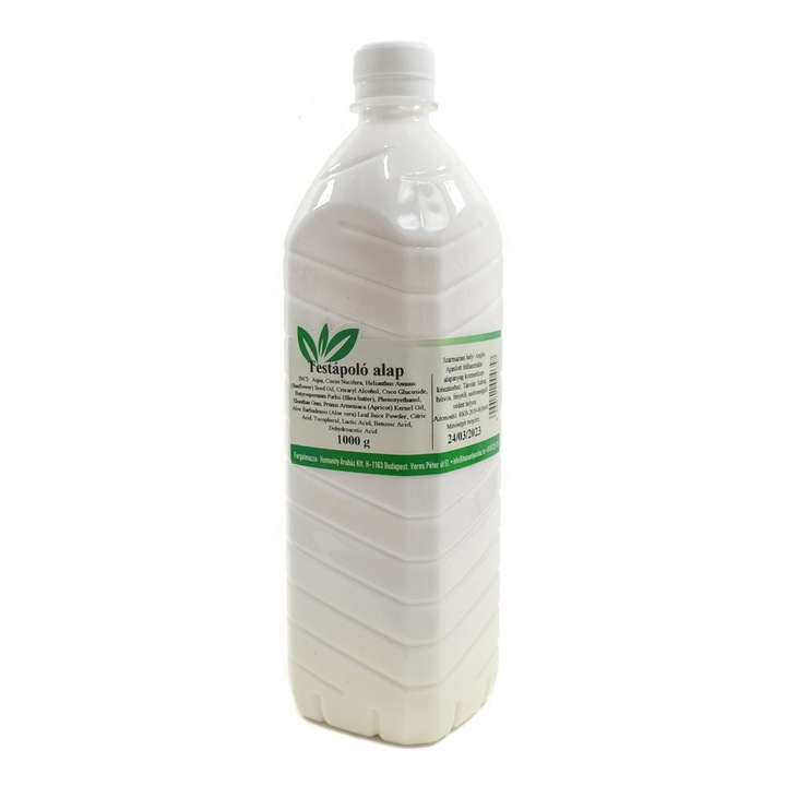 Testápoló alap növényi, vegán, organikus, aloe verával és shea vajjal, 1 kg