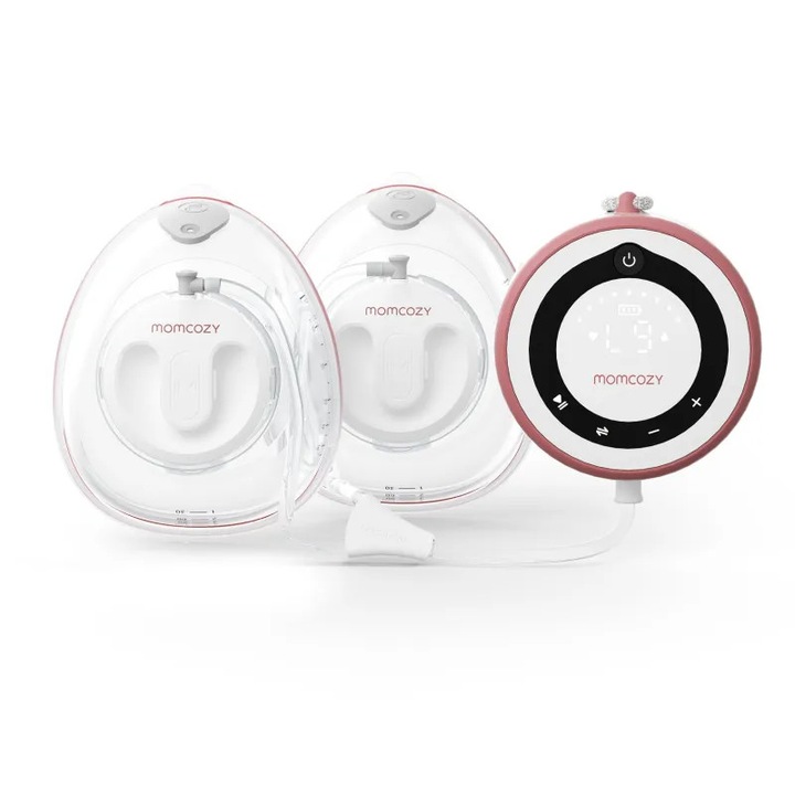 Pompa de san electrica Momcozy V1, laktator fara maini de clasa spitaliceasca, pentru colectare lapte matern si alaptare confortabila