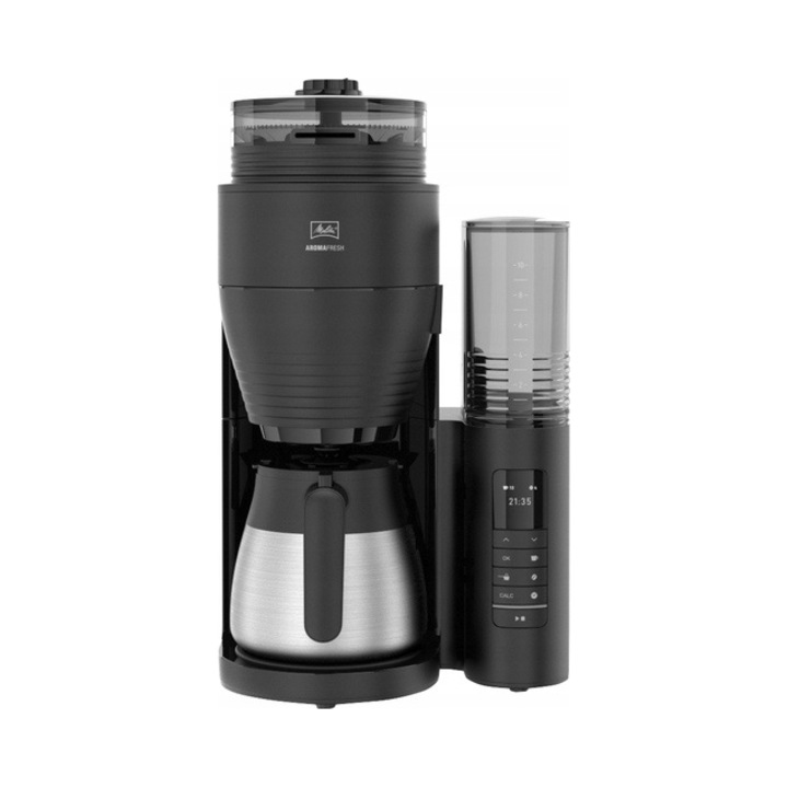 Espressor Melitta AromaFresh II PRO Therm, ceramic, negru mat, 26.8x46.3x26.9cm