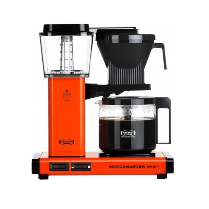 Espressor Moccamaster Select, 1.25l, portocaliu, 32x17x36cm