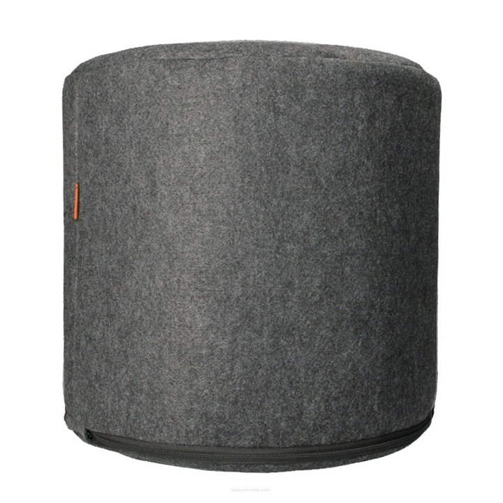 Pufa Bertoni Walec antracit 40x40cm