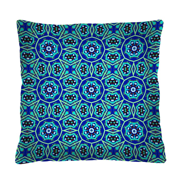 Bertoni Kartagina díszpárna 40x40 cm kék bársony