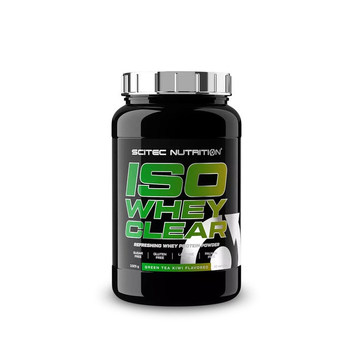 Scitec, Iso Clear Protein, Zöld tea & Kiwi, 1025g