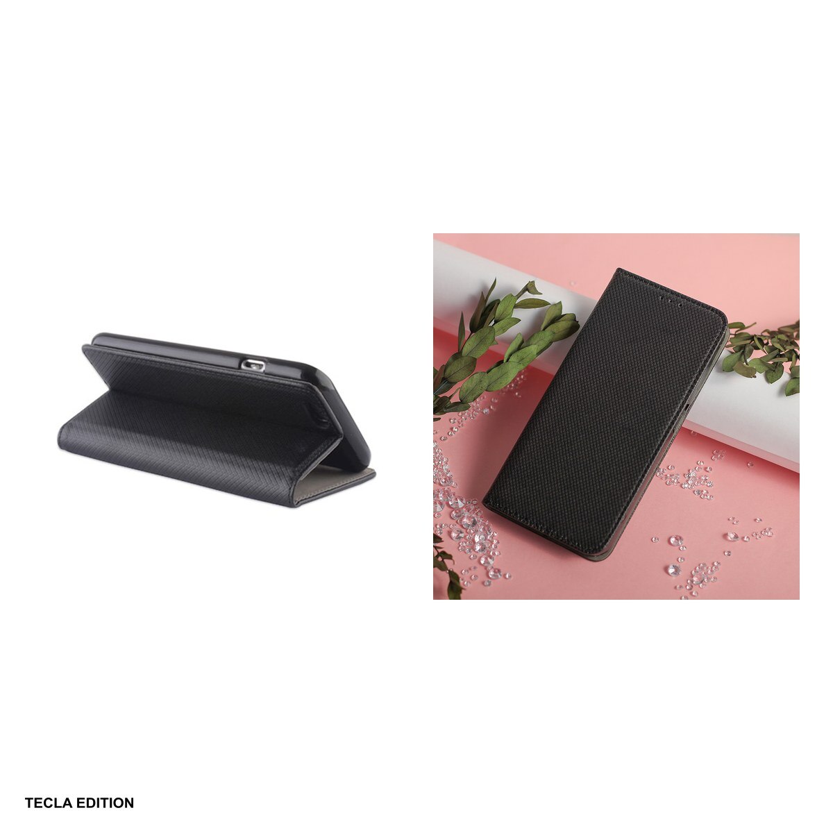 Husa Smart Magnet pentru Xiaomi Redmi Note 15 5G, tip carte cu inchidere magnetica, Negru