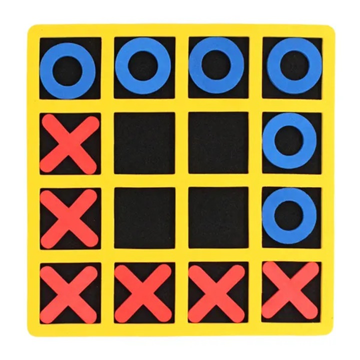 Tic Tac Toe játék, klasszikus készlet, színes, 17.5x17.5cm
