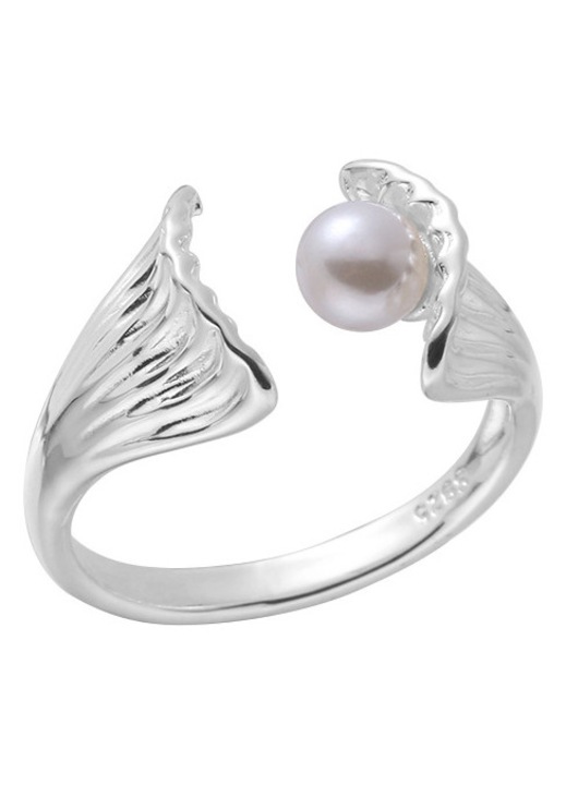 925 sterling ezüst gyöngy gyűrű, egyedi design, fejlett niche állítható gyűrű, sokoldalú