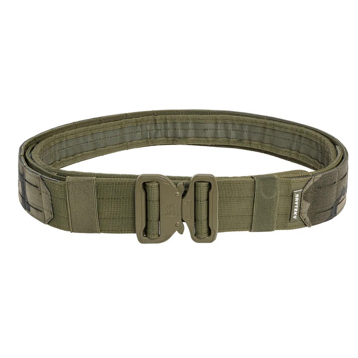 Brytzky Tactical MOLLE lézerrel vágott taktikai öv, dupla, wz.93 Pantera PL Woodland terepmintás, 92-123x5cm