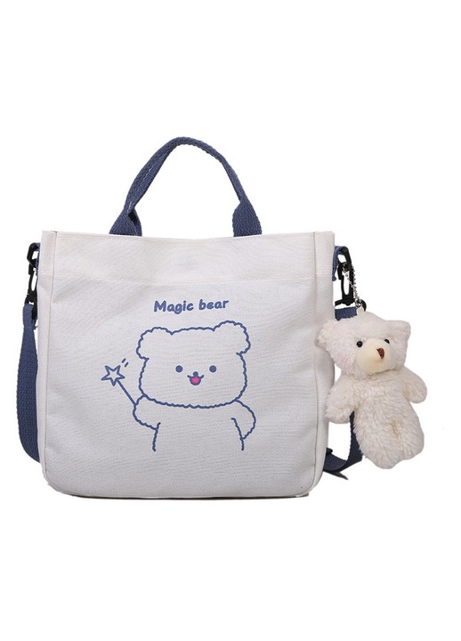 Kisméretű vászontáska, divatos modell, egyvállas vászontáska, aranyos állatmintás crossbody táska lányoknak, kis négyzet alakú táska
