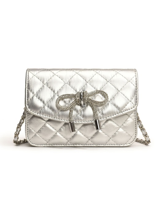Gyémánt láncos táska, egyszerű és sokoldalú táska, divatos masnis crossbody táska nőknek