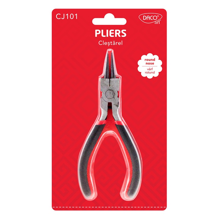 Cleste de indoit cu varf rotund pentru modelarea precisa a sarmei, ideal pentru realizarea bijuteriilor, hobby si proiecte creative handmade, cu manere ergonomice. DACOART sku28