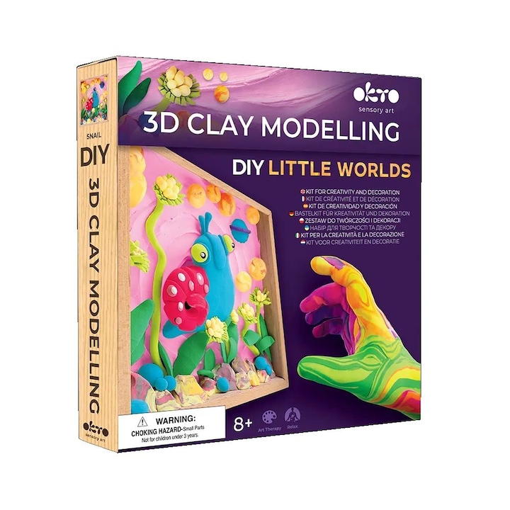 Set Wood & Craft - 21*21cm - LITTLE WORLDS - Snail