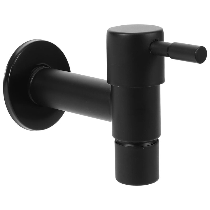 Robinet inox multifunctional negru 12.5x7.5x4.7cm