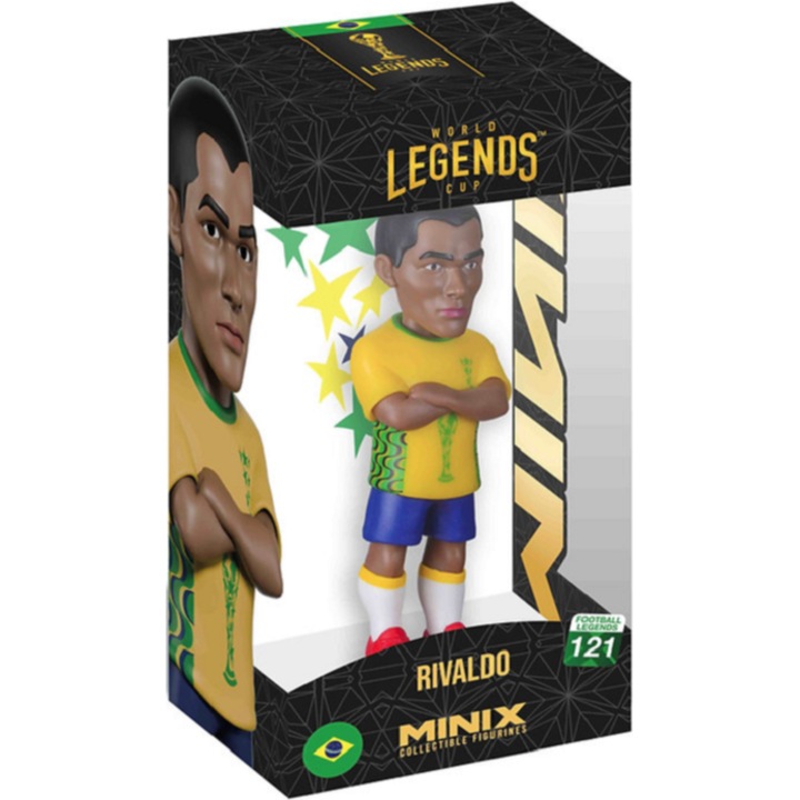 Figurina - World Cup Legends - Rivaldo (Brazil), 12cm, Multicolor, 12 cm