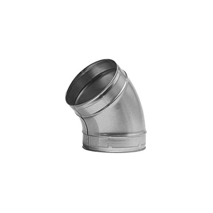 Horganyzott könyök 45°, 250mm, acél
